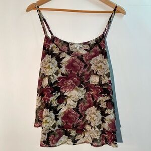 Kismet - floral spaghetti strap top. Size L